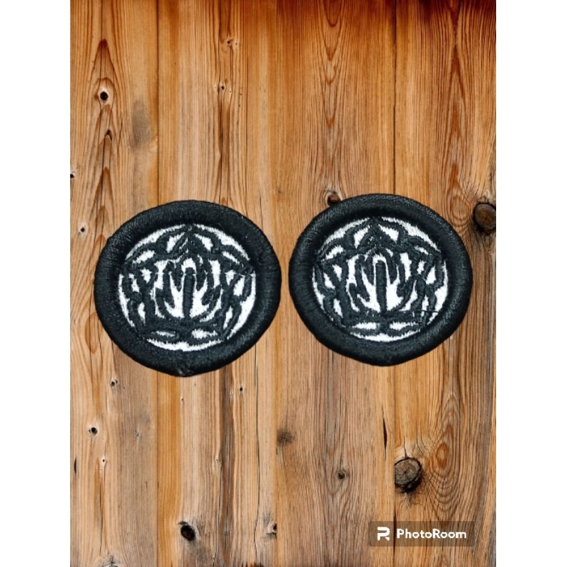 bordir monogram satpam timbul