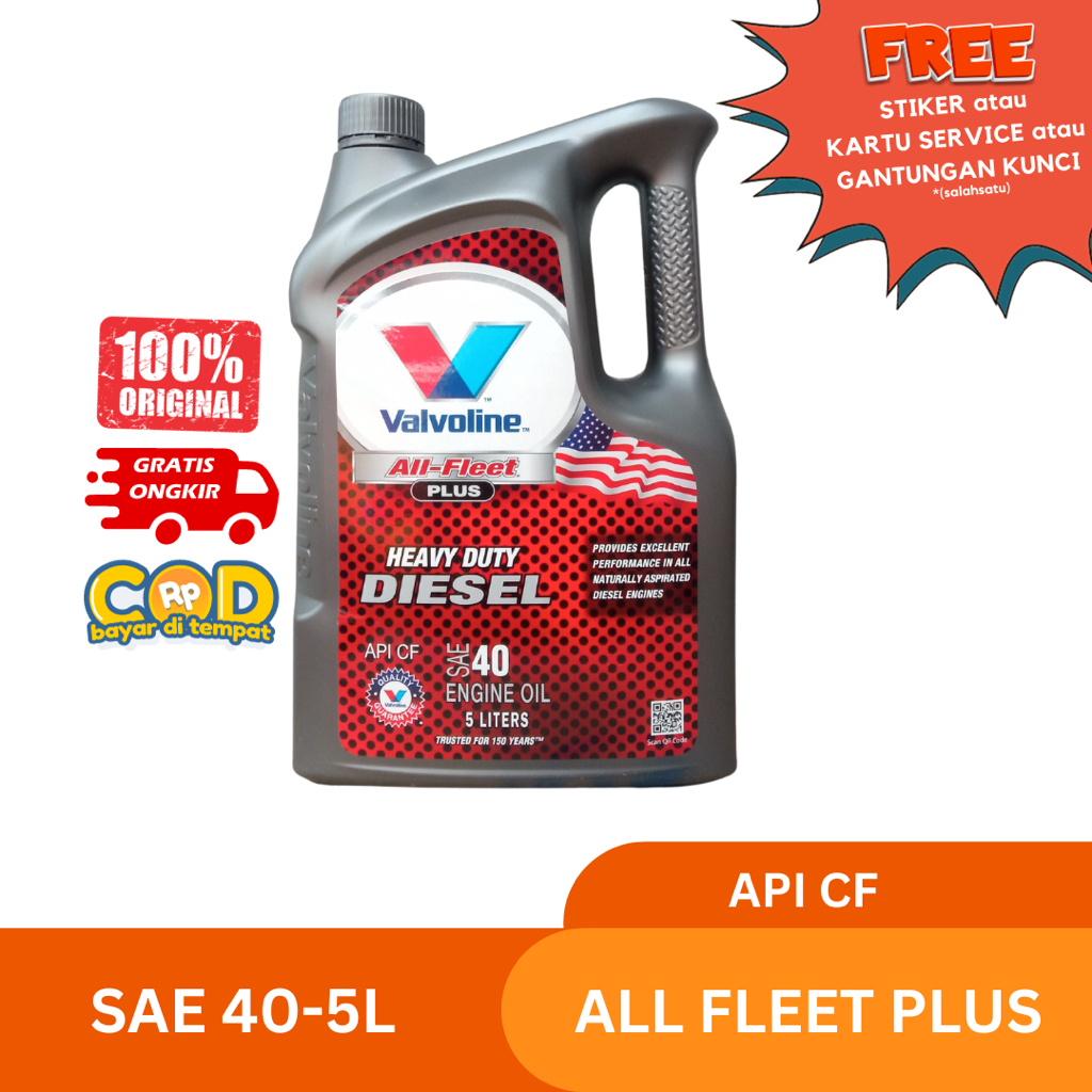 VALVOLINE ALL FLEET PLUS SAE 40W HEAVY DUTY DIESEL (5L) API CF