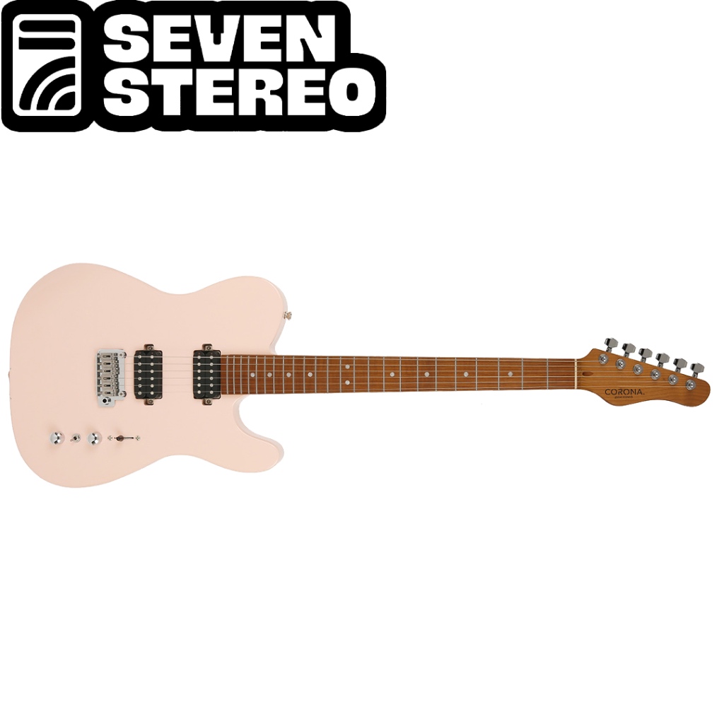 Corona Modern Plus T Telecaster Roasted Maple FB Shell Pink