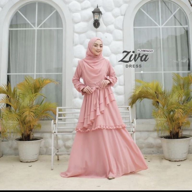 Amora Gamis Dress Maxy Wanita terbaru 2023/ Ziva Dress Gamis Lebaran/pesta/kondangan/Pernikahan mewa