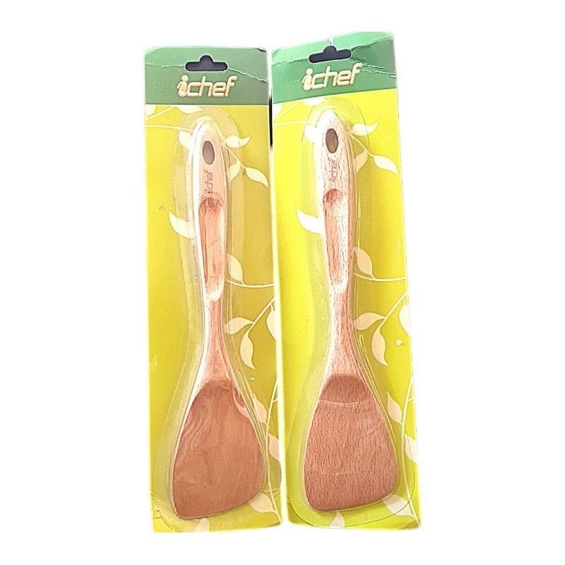 SPATULA KAYU ICHEF SUTIL SENDOK MASAK KAYU COOKWARE