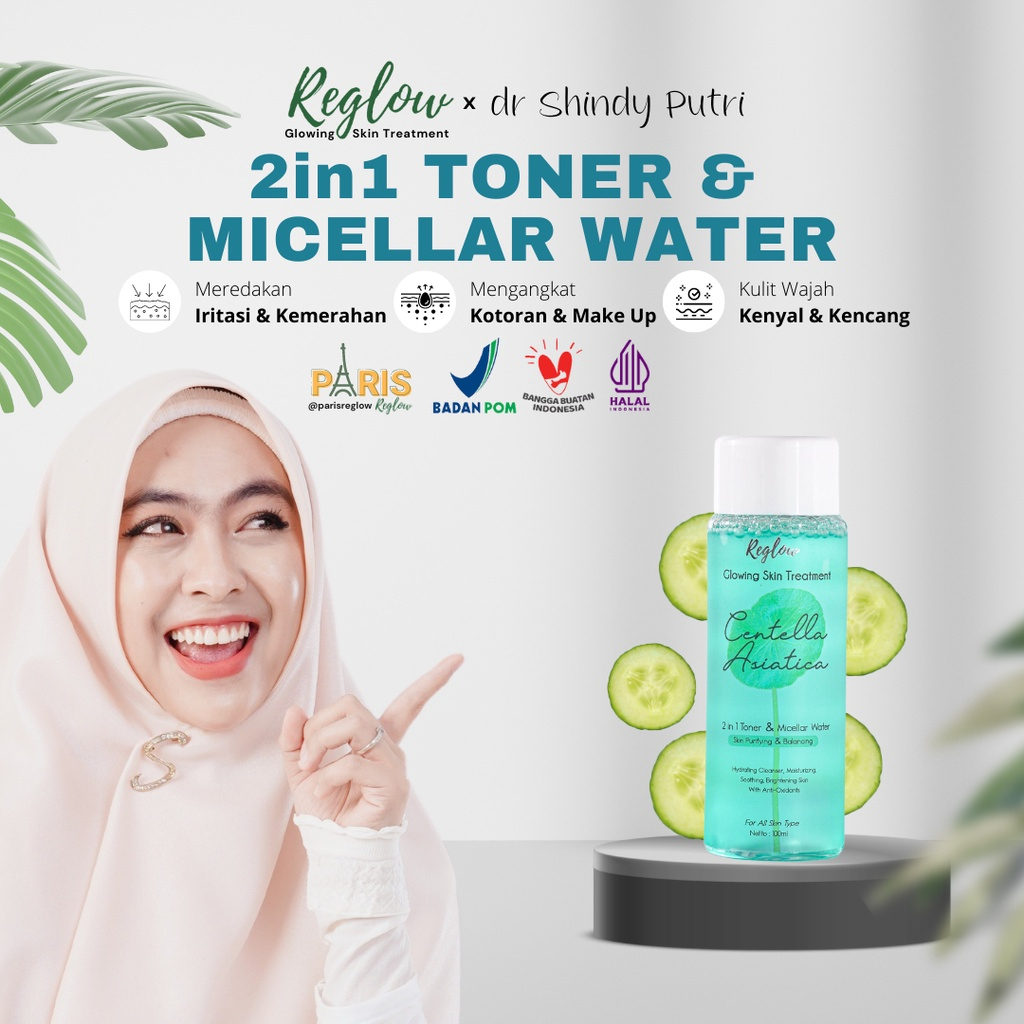 Mooless - Reglow 2in1 Toner & Micellar Water Pembersih Wajah & Penghilang Flek Noda Hitam