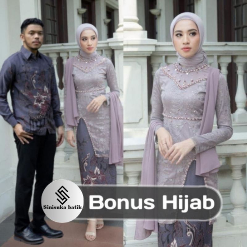 BATIK COUPLE KEBAYA MODERN SET BATIK KEBAYA TUNANGAN KEBAYA LAMARAN KEBAYA WISUDA MODERN HANNA