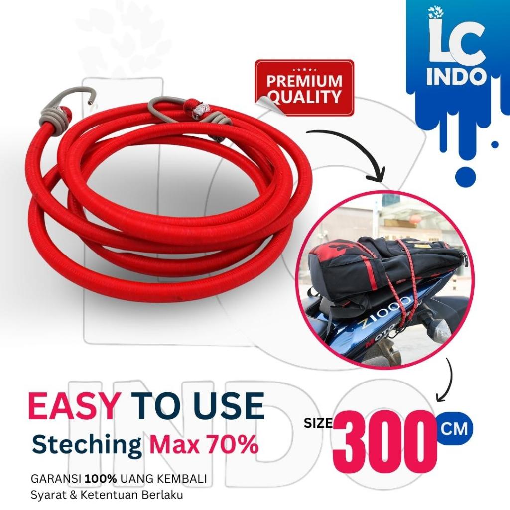 Tali Pengikat bagasi 3 meter Tali pengikat barang Motor Mobil premium