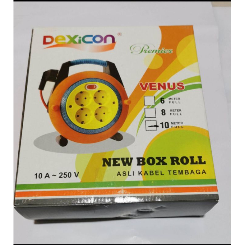 kabel roll dexicon 10 meter full/box kabel