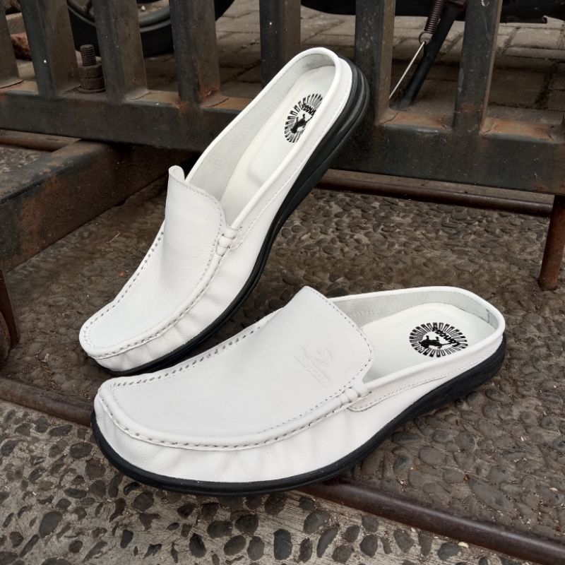 Sepatu Sandal Bustong Pria Asli Kulit Sepatu Sandal Selop Full Kulit