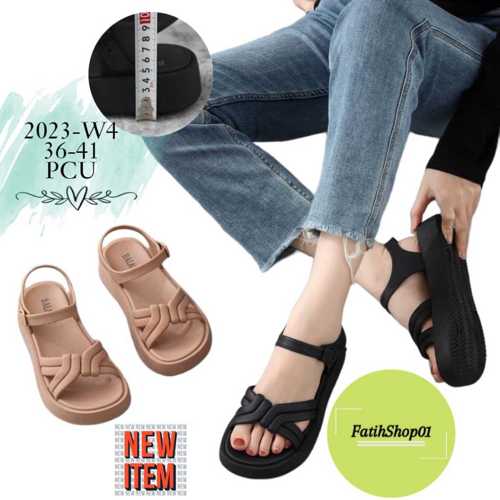 SANDAL JELLY IMPORT WANITA DEWASA 2023-W4 (36-41) FASHION KOREA IMPORT