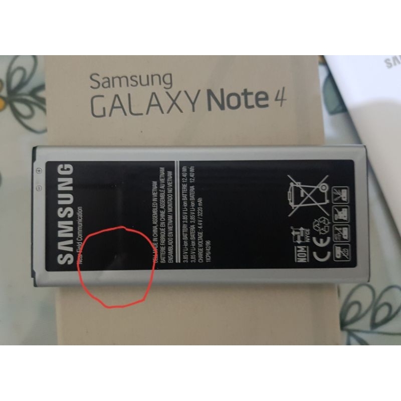 baterai samsung note 4 copotan