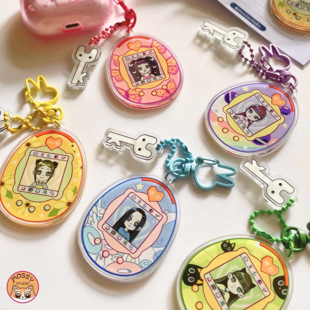 [MOSSYSTUDIO] New Jeans Powerpuff Tamagotchi Keychain