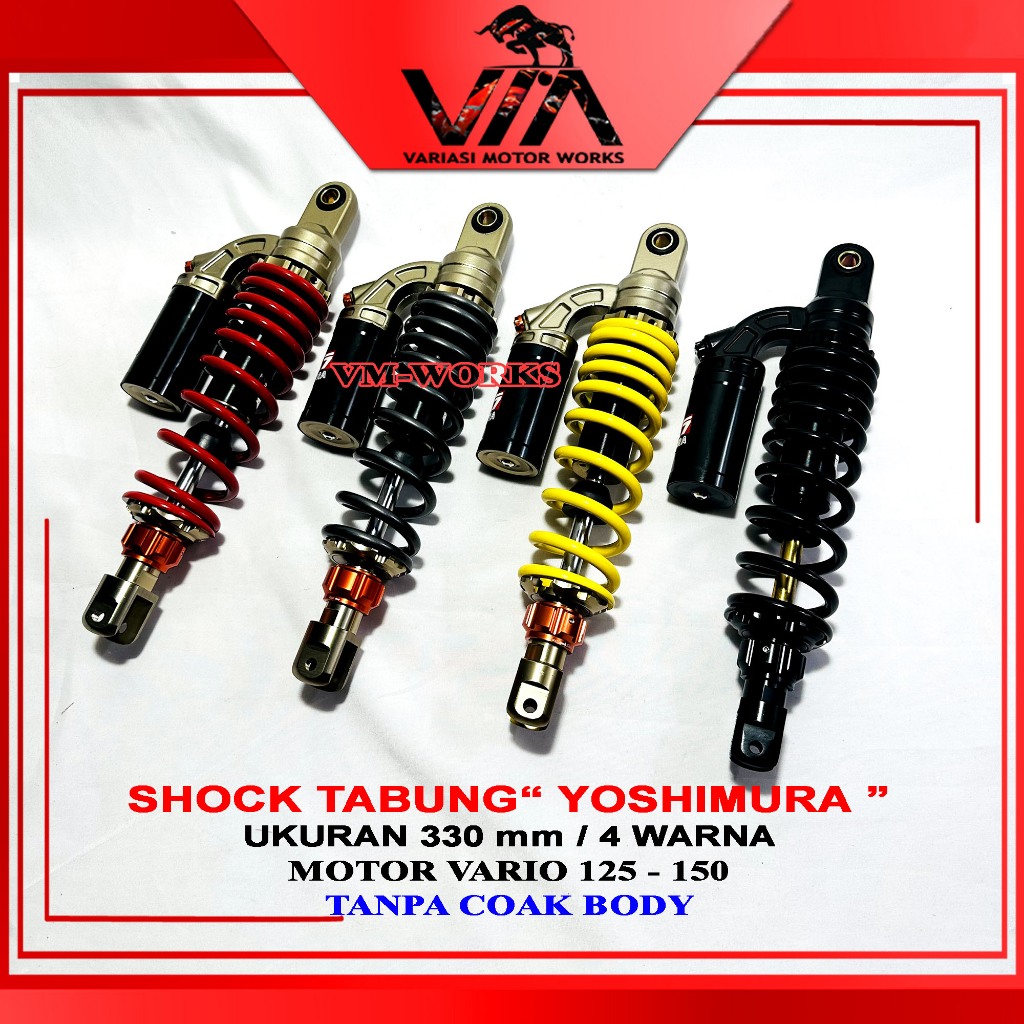 YOSHIMURA Shockbreaker Tabung Vario 125 150 Ukuran 330mm 4 Warna Model Clik Sokbreker Sok Copy KTC