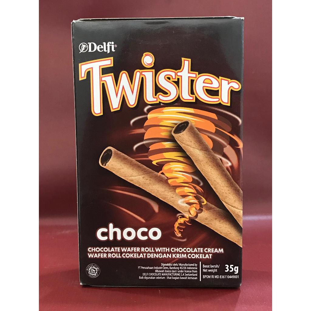 

Delfi Twister Choco 35G - Cemilan Twister Rasa Cokelat