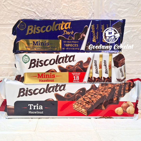 

BISCOLATA Minis Dark Chocolate Hazelnut Tria Hazelnut 100g / 117g