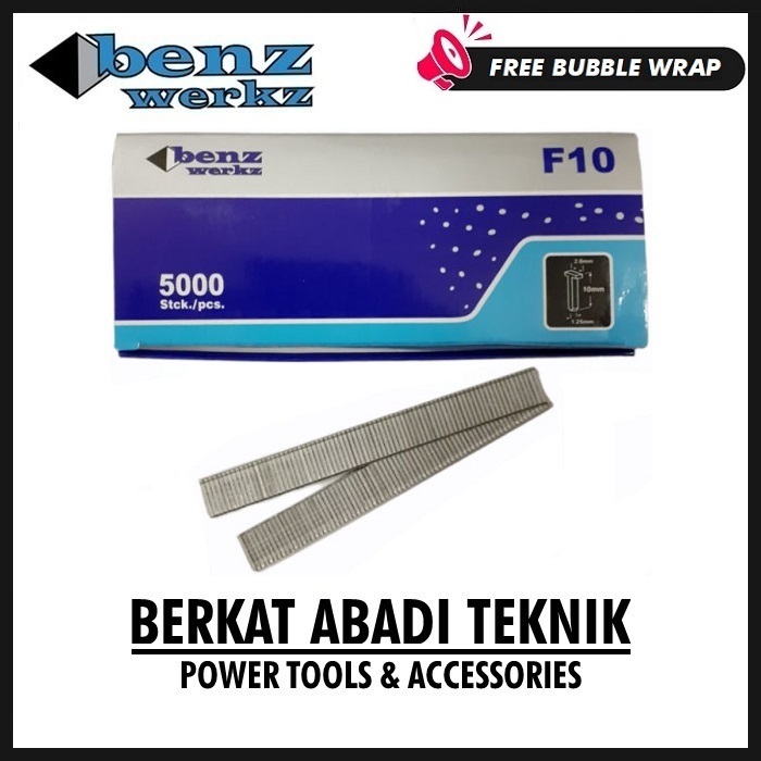 

BENZ KODENKI F10 MO Isi Staples Mesin Paku Tembak Lurus Mata Air Nailer Nail Gun Angin Stapler F 10 10MO