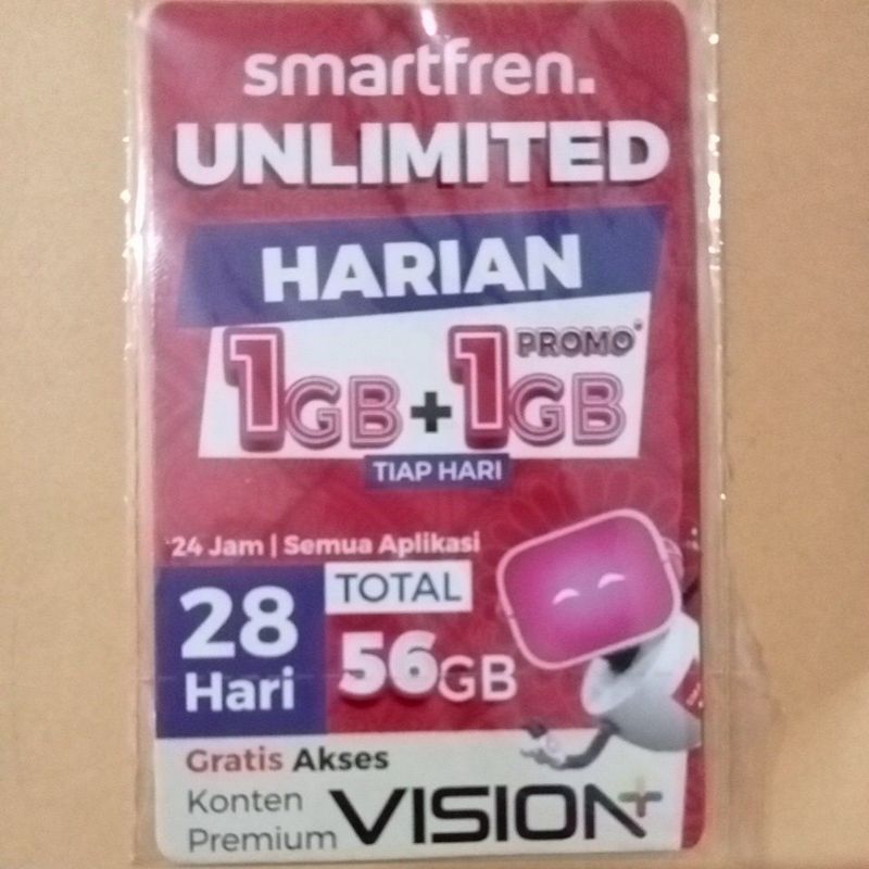 VOUCER SMARTFREN UNLIMITED HARIAN 1 GB + 1 GB