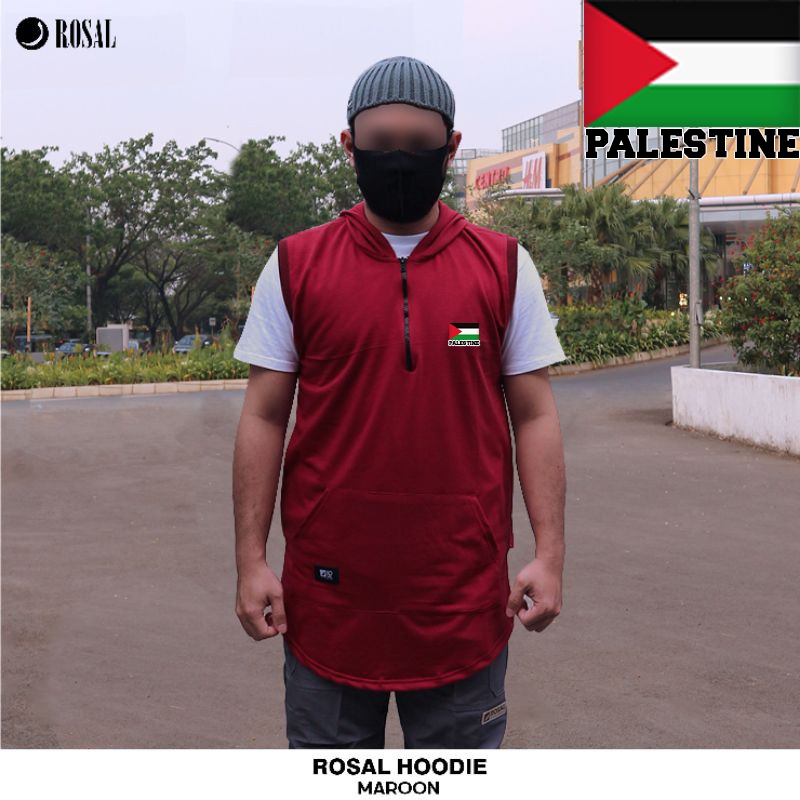 Rompi Rosal Hoodie Dewasa Gambar Palestina Size M, L, XL, XXL, XXXL, 3XL Jumbo Big size