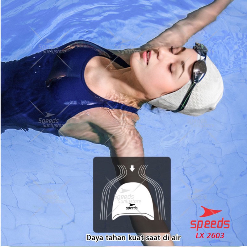 SPEEDS Topi Renang Dewasa Anak / Silicone Swim Cap / Penutup Kepala Renang All Size 2601