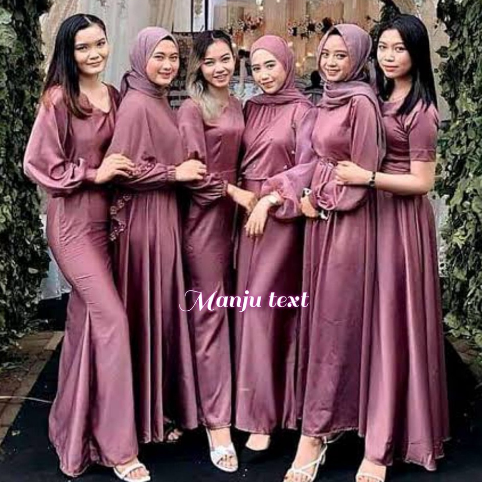 Best Product Paket Seragaman Bridesmaid khusus satin  / Baju Nikah / Baju Wisuda/ Seragaman Keluarga