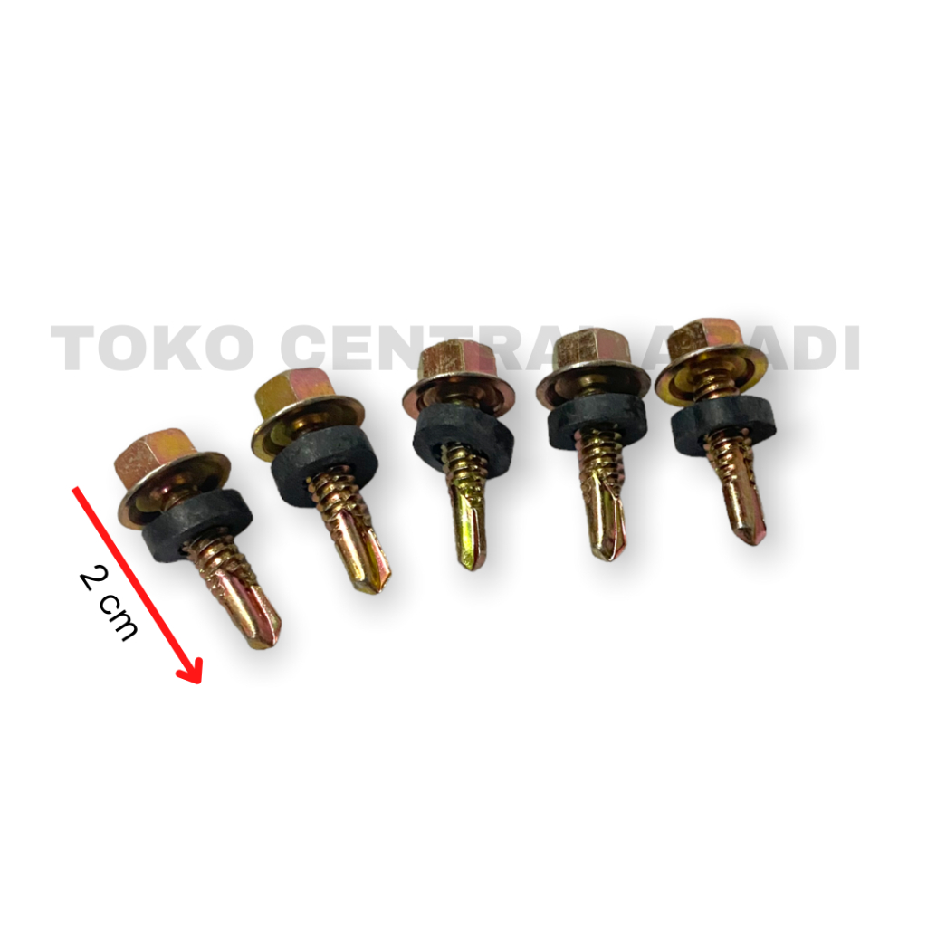 Baut Roofing / Skrup Roofing "CAMEL" 20mm, 2cm (50 pcs) /  Baut Roofing Baja Ringan / Baut Roofing 2