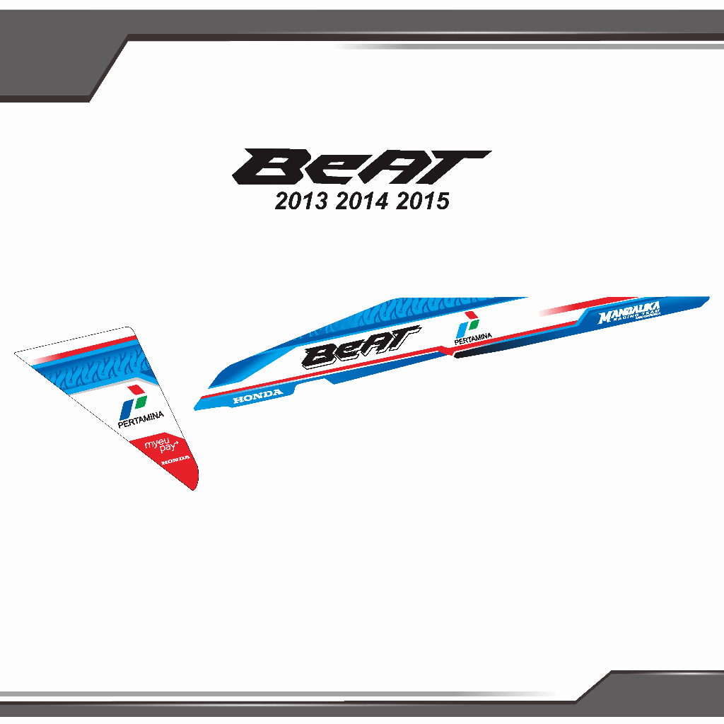 Striping Stiker Beat Fi 2013 2014 2015 2016 Grafis Mandalika Race