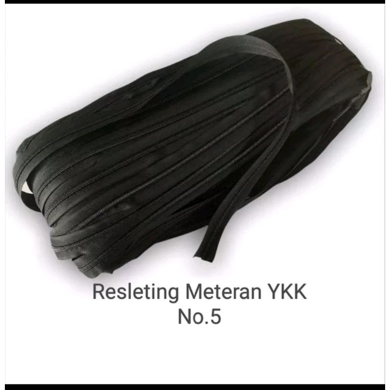Resleting Meteran Merek YKK ( per 1meter )plus Kepala Resleting 1 pcs