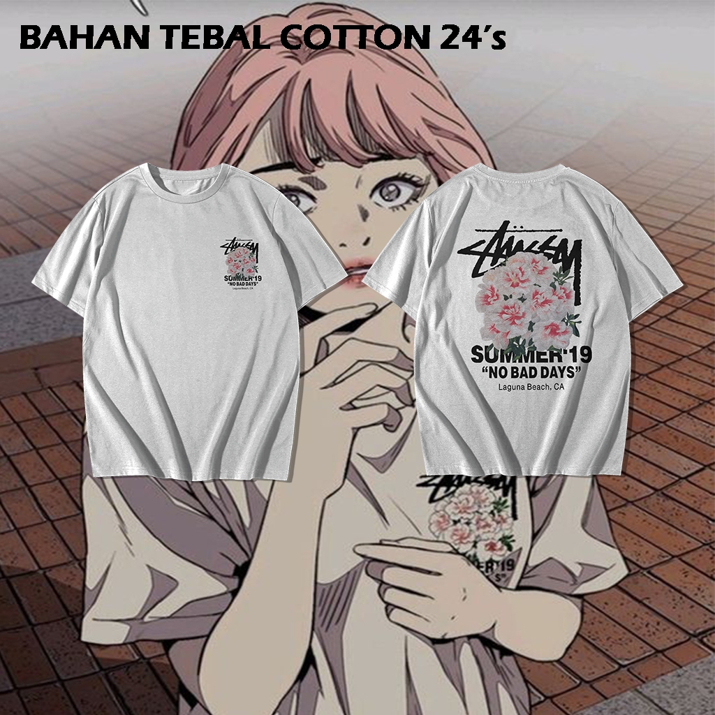 Kaos Stussy Summer No Bad Day Aria Choi Wind Breaker Comic Unisex