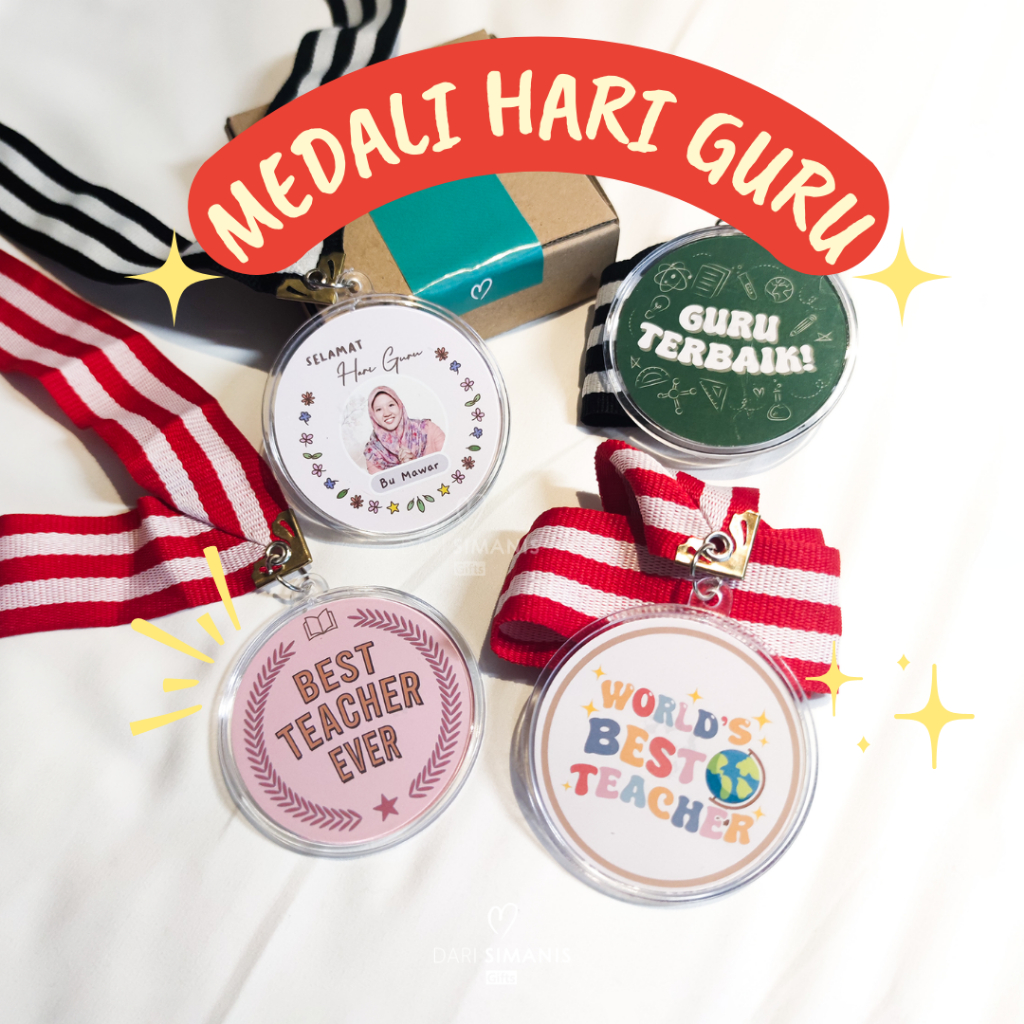 Medali Hari Guru - teacher's day kado untuk guru custom medali Dari SiManis
