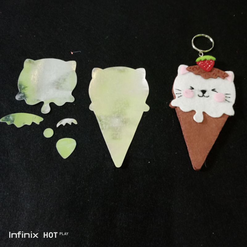 pola amplop flanel | pola gantungan kunci