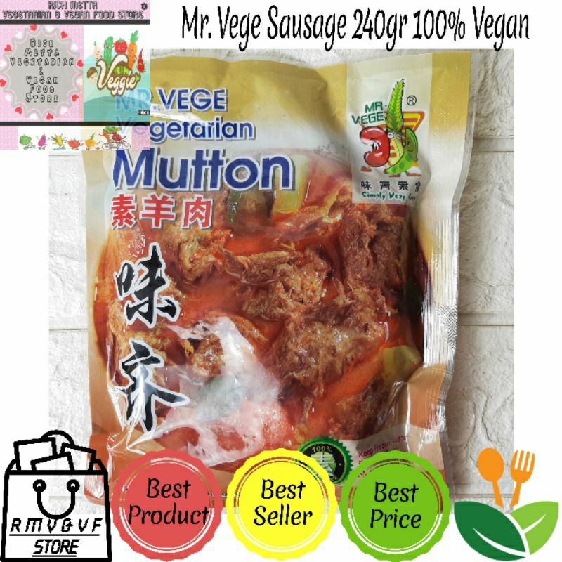 

Mr. Vege Mutton / Daging Kambing 240gr Vegetarian Vegan