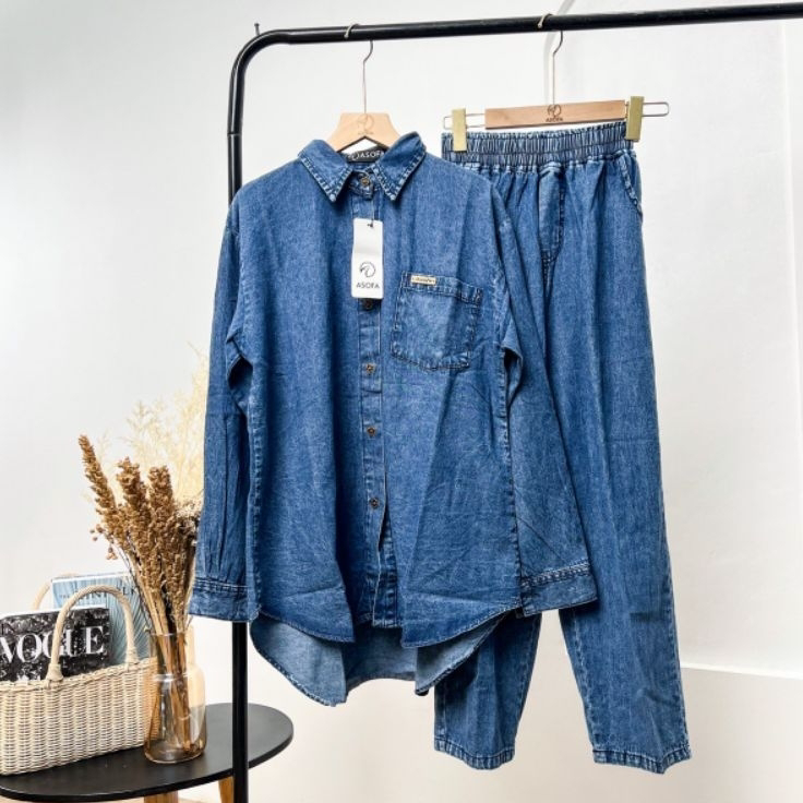 Pasti Bisaat0T4f Asofa Lalita Setelan Pakaian One Set Atasan dan Celana