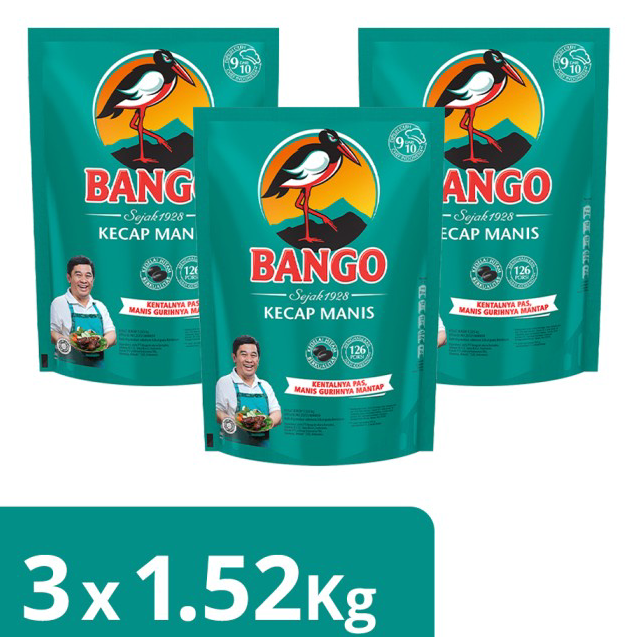 

Ready Bango Kecap Manis Pouch 1.52Kg - 3 Pouch ➸➚✣