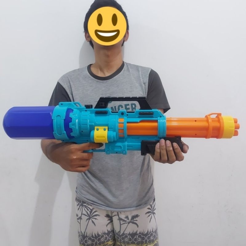 Mainan Pistol Air Uk Jumbo - Tembakan Water Gun Besar Anak Laki Cewek Ukuran Super Besar bisa cod