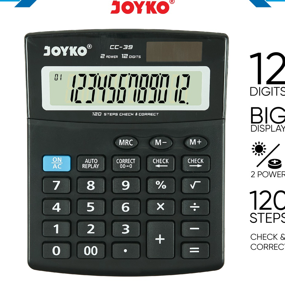 

Kirim Langsung Calculator Kalkulator Joyko CC-39 12 Digits Check Correct