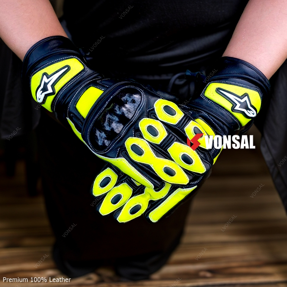 Sarung Tangan Motocross Wanita Anti Licin Warna Stabilo - PA0025