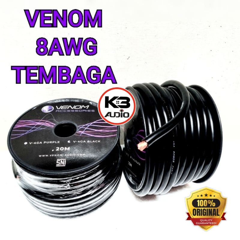 Kabel Power Venom 8 Awg Kabel Audio Setrum 8 Awg Venom