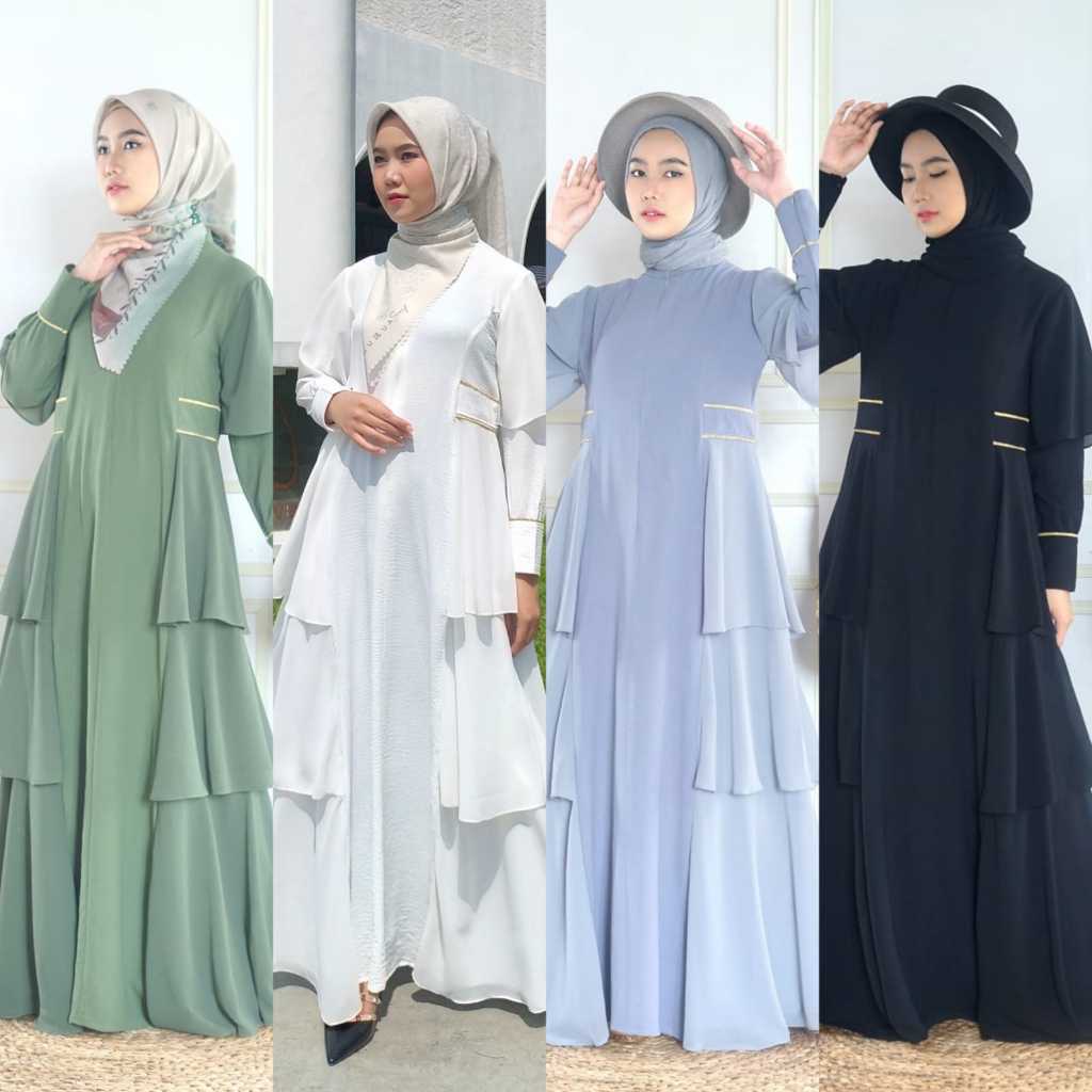 Dress Niluver / Nubua Fashion / Gamis Elegan Wanita Muslimah