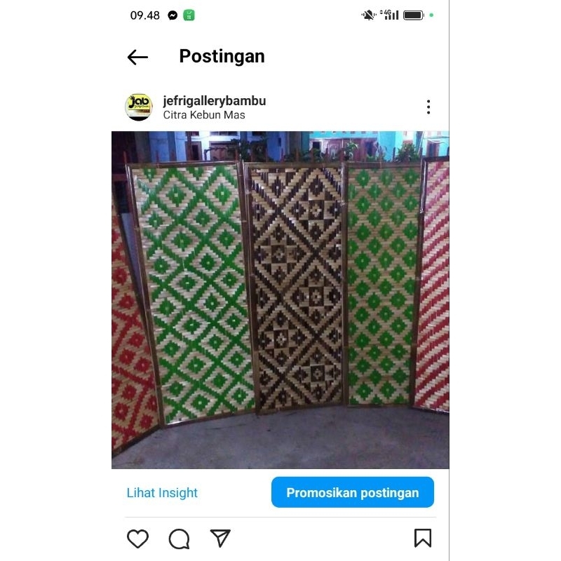 bilik anyaman bambu motif