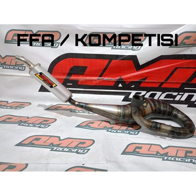Knalpot Vespa FFA - kompetisi buang kanan plat karat AMP Racing
