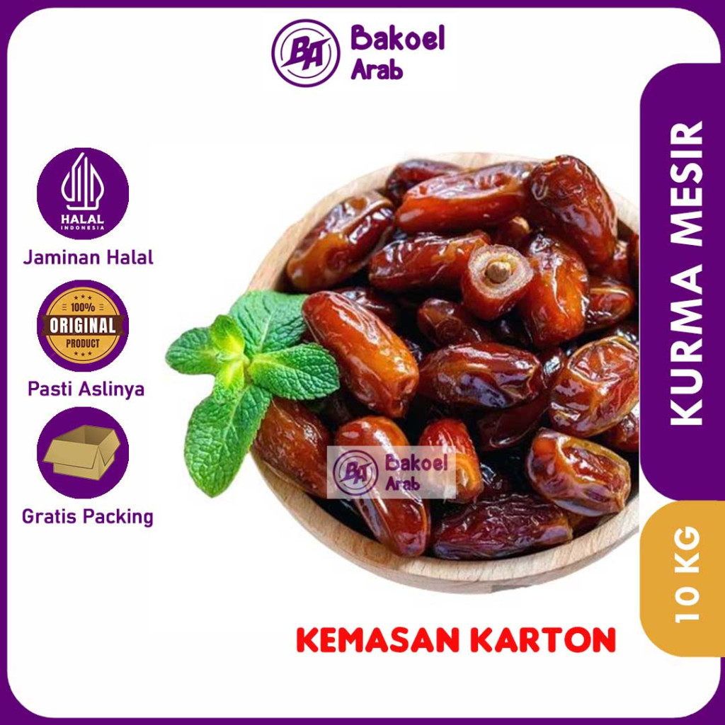 

Kurma Mesir Madu 10KG Golden Valley Gizza Berkualitas HALAL Untuk Puasa & Nabeez Kemasan Dus Enak Bergizi Oleh Oleh Haji Umroh