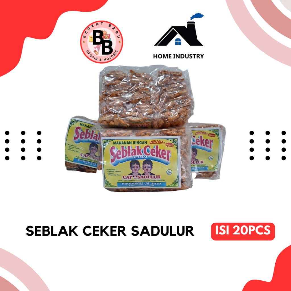 

[BB SNACK] SEBLAK CEKER PEDAS CAP SADULUR ISI 20PCS HARGA PER PACK