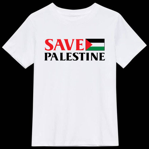 Kaos save palestine ukuran dewasa lengan pendek