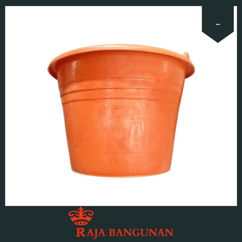 Ember Cor Semen Acian Bangunan Ember Anti Pecah Murah Warna Orange - 10cm