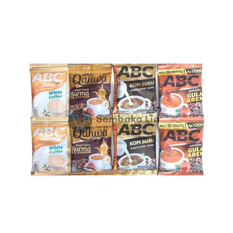 

Kopi ABC Kopi Susu Renteng Sachet 31gr ABC Kopi Susu Renceng 30gr Kopi ABC Kopi Susu ABC Renteng Isi 10pc Sachet