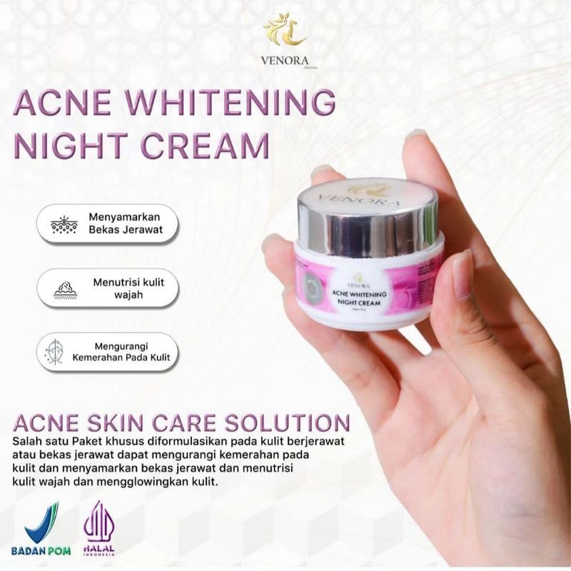 (HADIAH GRATIS) VENORA ECER NIGHT CREAM/KRIM MALAM/NIGHT CREAM/ECER KRIM MALAM/VENORA BEAUTY