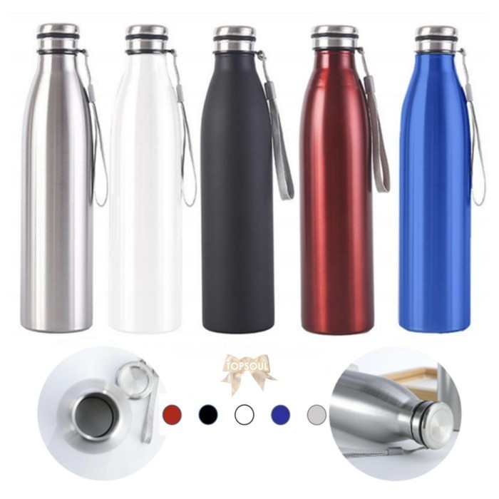 SILVER Tumbler BOWLING TALI 750 ML Single Wall Botol Susu Minum Coffee