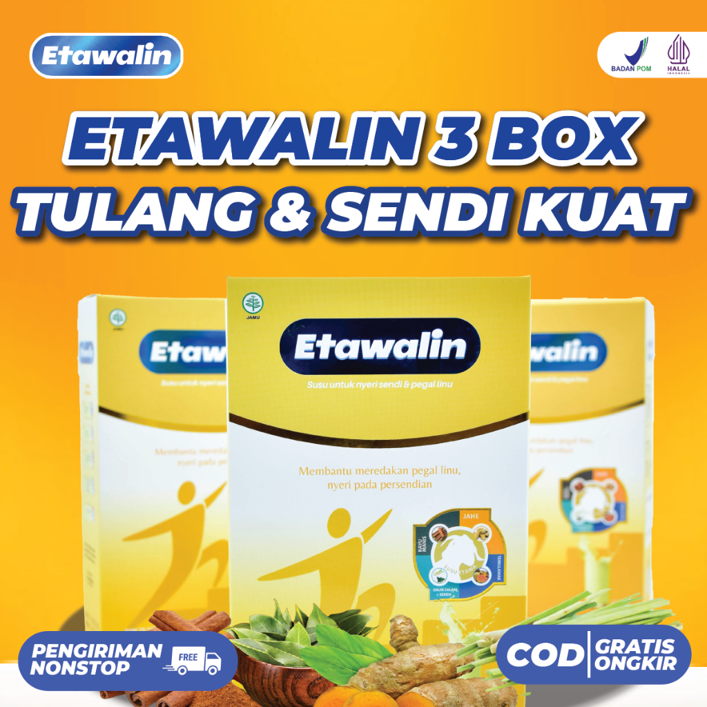 

Etawalin Original 3 Box – Susu Kambing Etawa Untuk Kesehatan Tulang Sendi Susu Anti Pengapuran Sendi Asam Urat Rematik