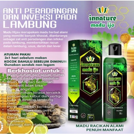 MADU LAMBUNG MAAG MADU HIJAU ASLI ORIGINAL 100% 350 GRAM OBAT LAMBUNG|INNATURE MURNI