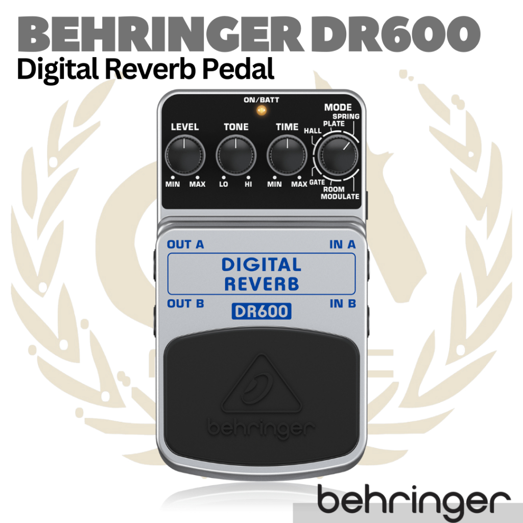 BEHRINGER DR600 Digital Stereo Reverb Pedal Effect | Efek Gitar