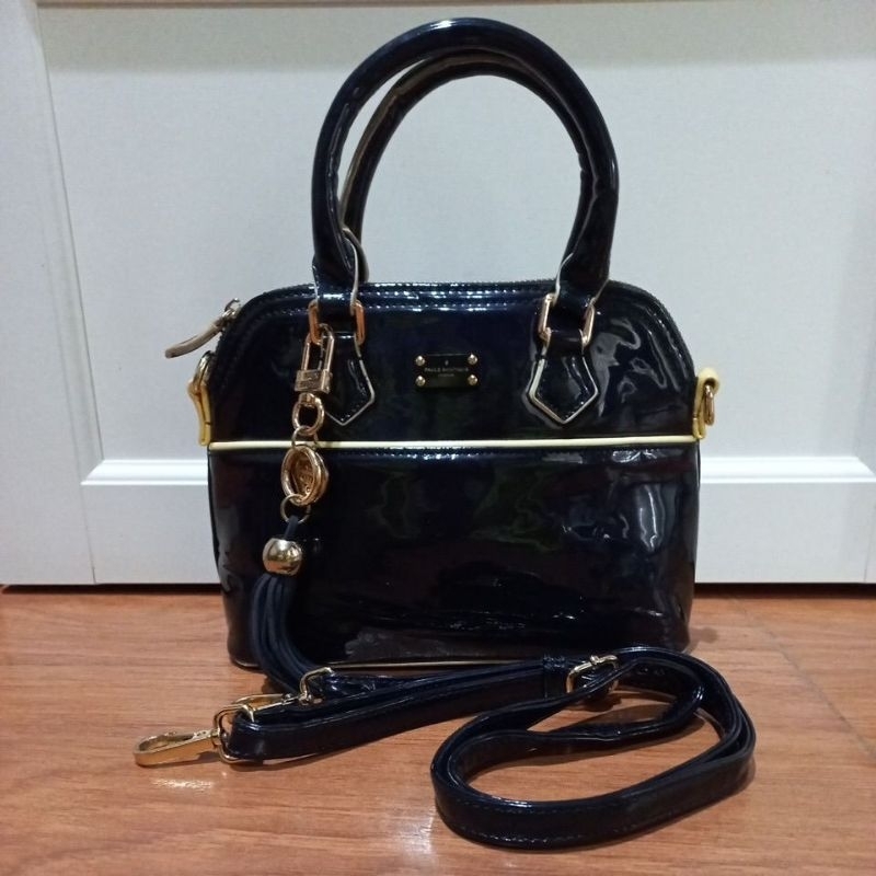 Hand & sling bag alma navy glossy Pauls Boutique London & dompet icino (sisa trf)