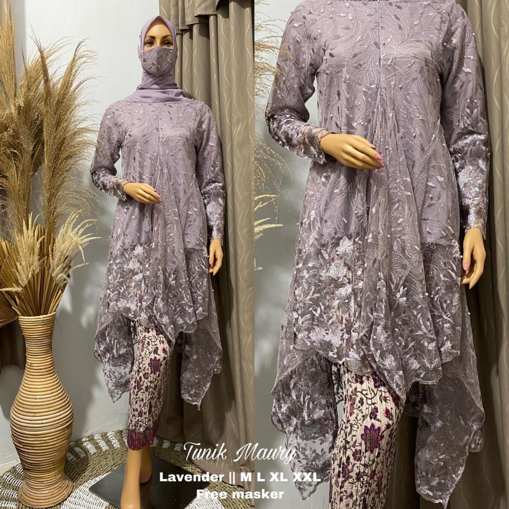Atasan Kebaya Tunik Busui Friendly Tunik Mauri Model Jubrai