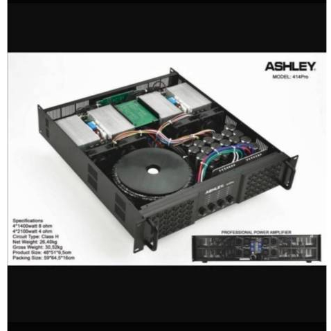 power amplifier ashley 414pro 414 pro 4 chanel